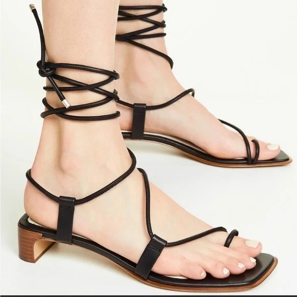 Rag Bone Cindy Tie strappy sandals Black $395